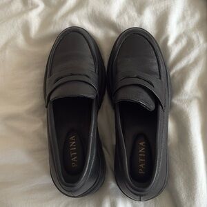 Patina black womens loafers